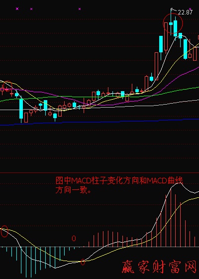 MACD柱子和曲线的一致性-K线学院
